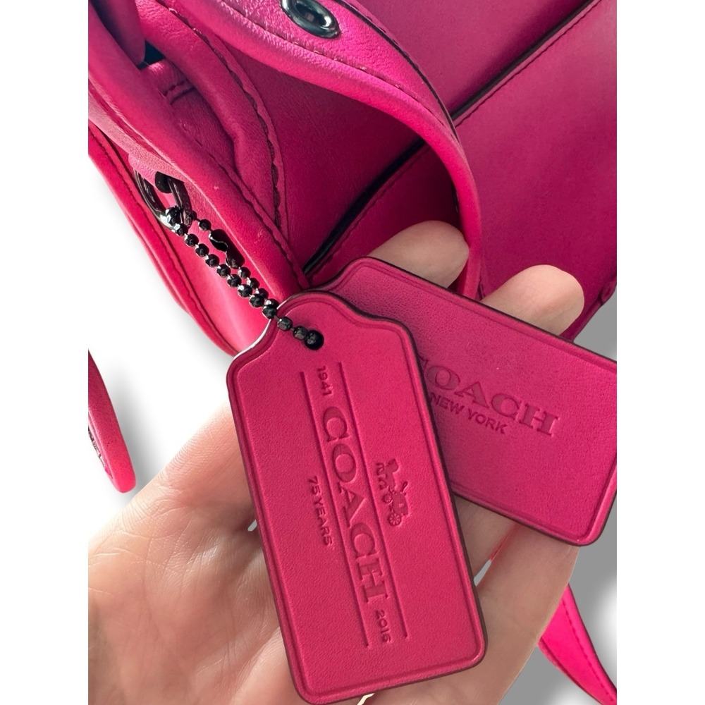 Coach 75th Anniversary Pink Raspberry Crossbody Shoulder Bag Limited Edition - Picture 8 of 9